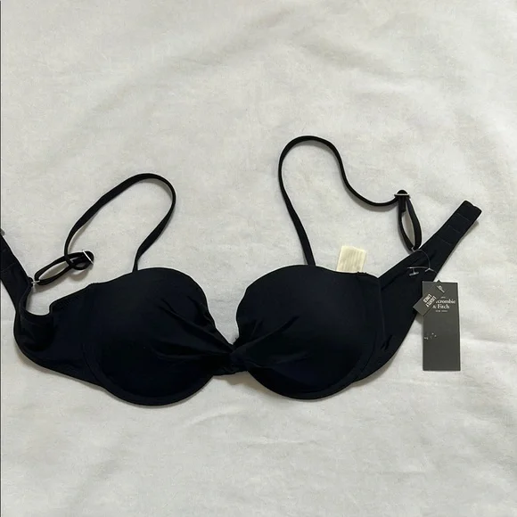 Abercrombie & Fitch Navy Underwire Bikini Top with Adjustable Straps - Picture 2 of 4